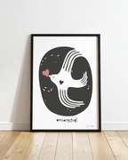 Omsorgsfugl - Kunstplakat