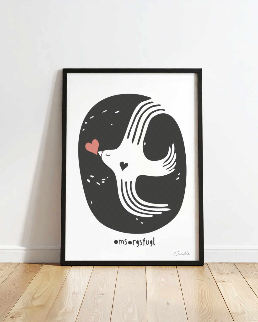 Omsorgsfugl - Kunstplakat