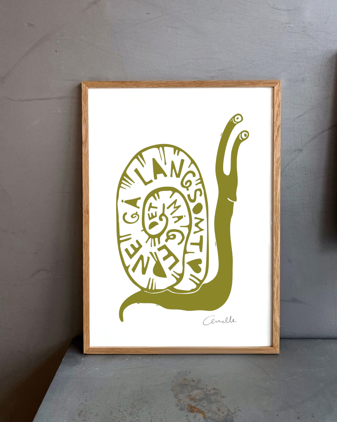 Det må gerne gå langsomt - Kunstplakat