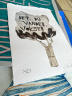 Håndlavet collografi | Det, du vander, vokser no. 1 | Anette Zimmerlund
