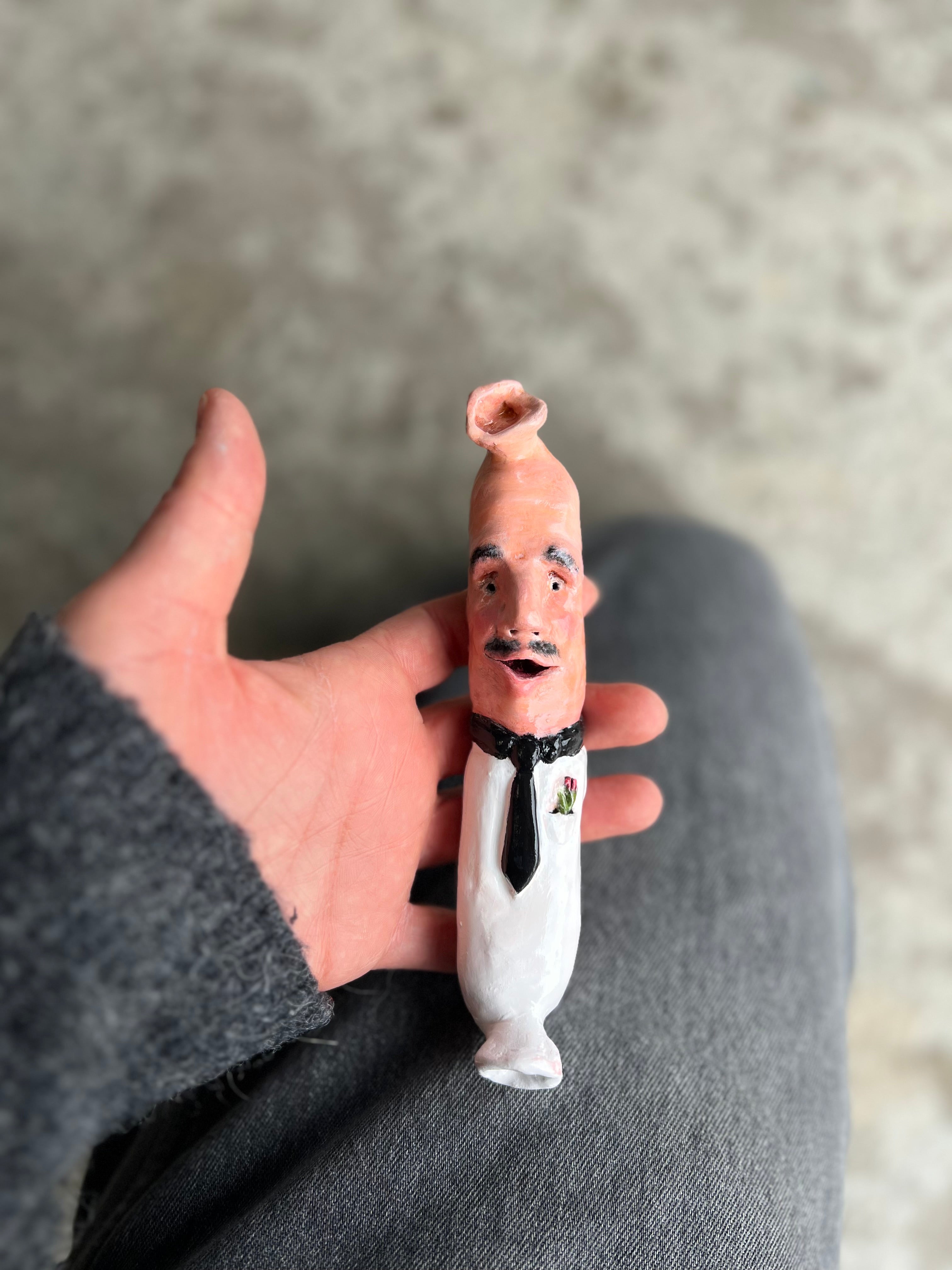 Partypølse Tuxedo || Håndlavet Keramik | Zimmerlund Kunst