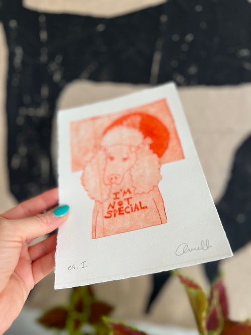 Håndlavet collografi | I'm not special no. 1 | Anette Zimmerlund