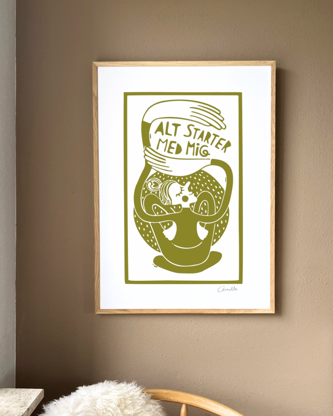 Alt starter med mig - Kunstplakat