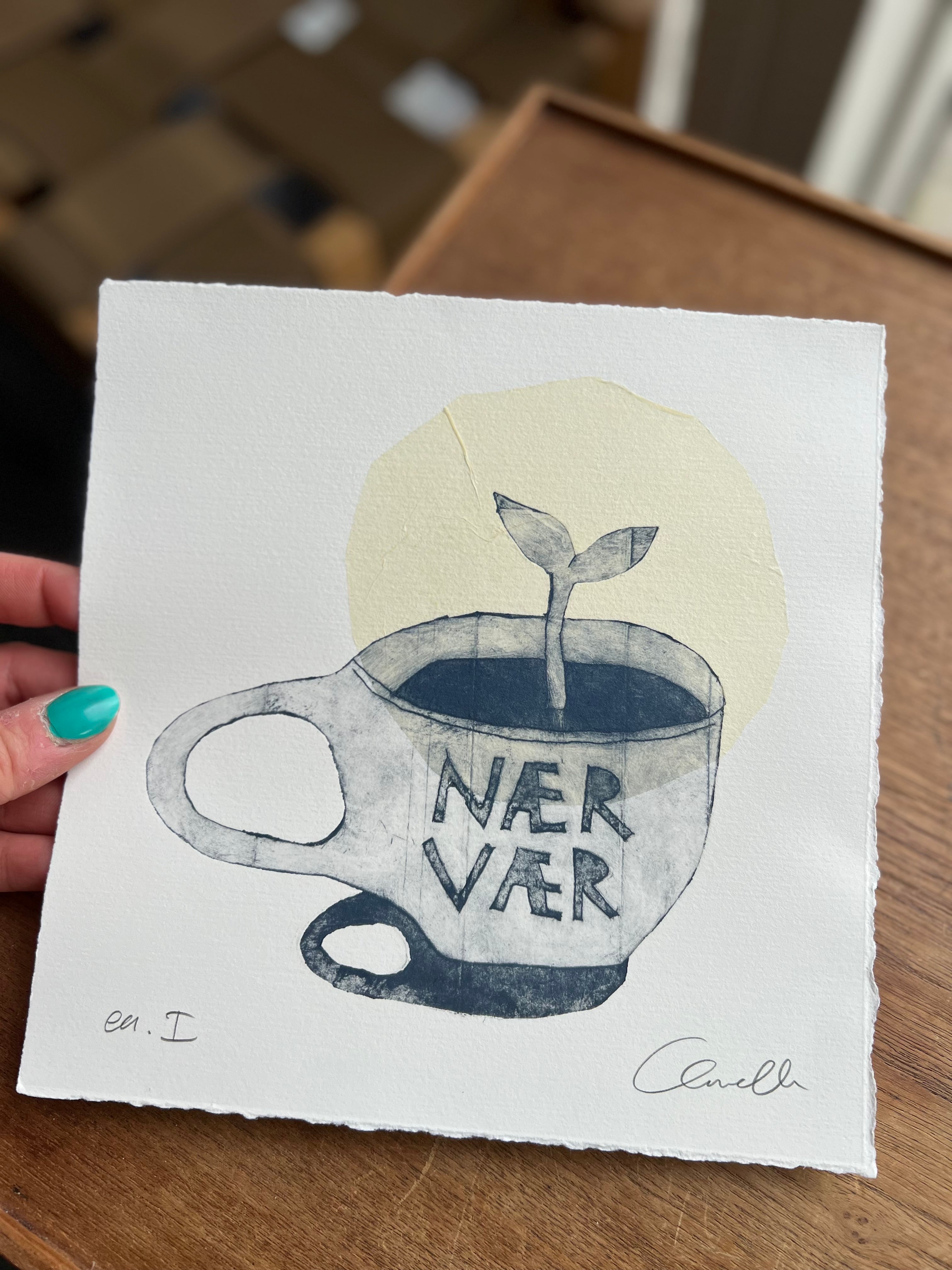 Håndlavet collografi | Nærvær no. 1 | Anette Zimmerlund