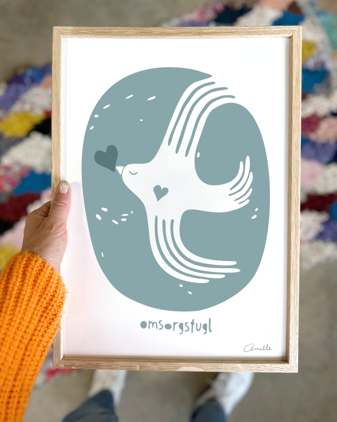 Omsorgsfugl - Kunstplakat