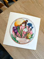 Forårsdamen - Kunstplakat | Anette Zimmerlund