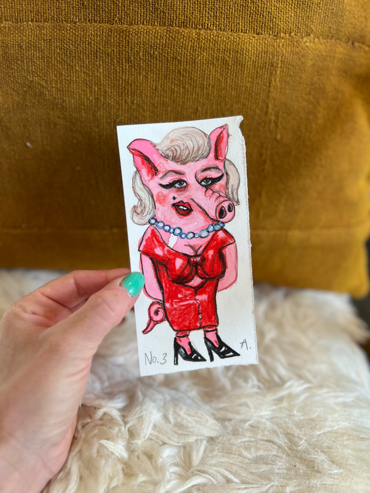 Originalt maleri | Pig-i-lyn Monroe | Anette Zimmerlund