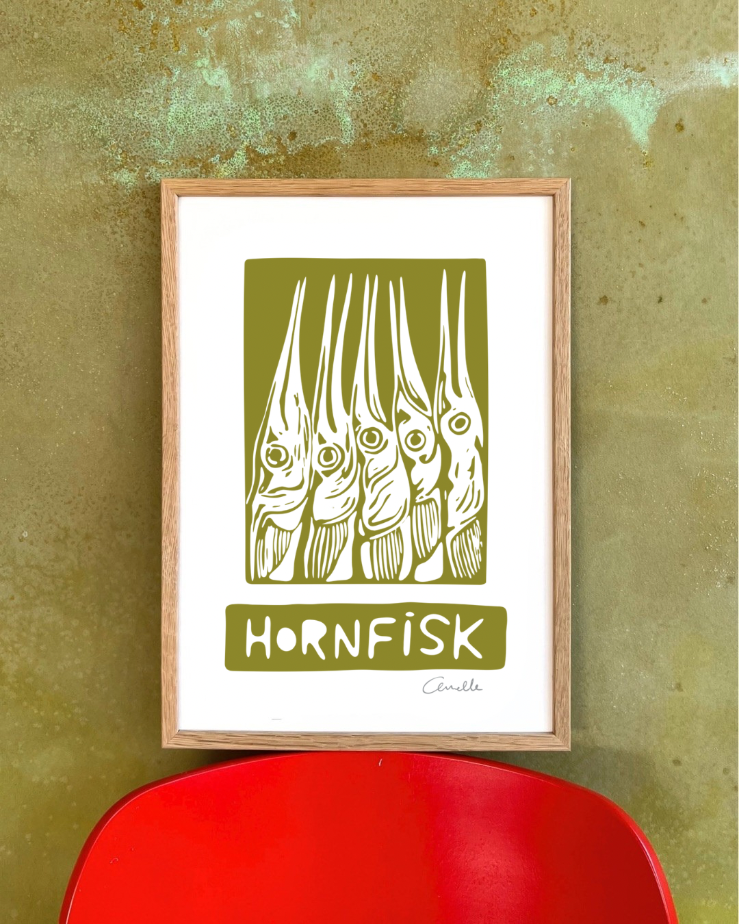 Hornfisk - Kunstplakat