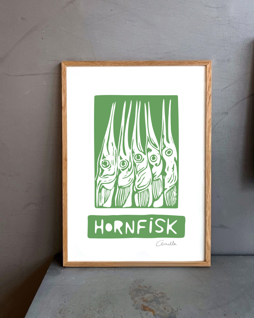Hornfisk - Kunstplakat