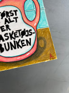 Originalt maleri | Størst af alt er vasketøjsbunken | Anette Zimmerlund