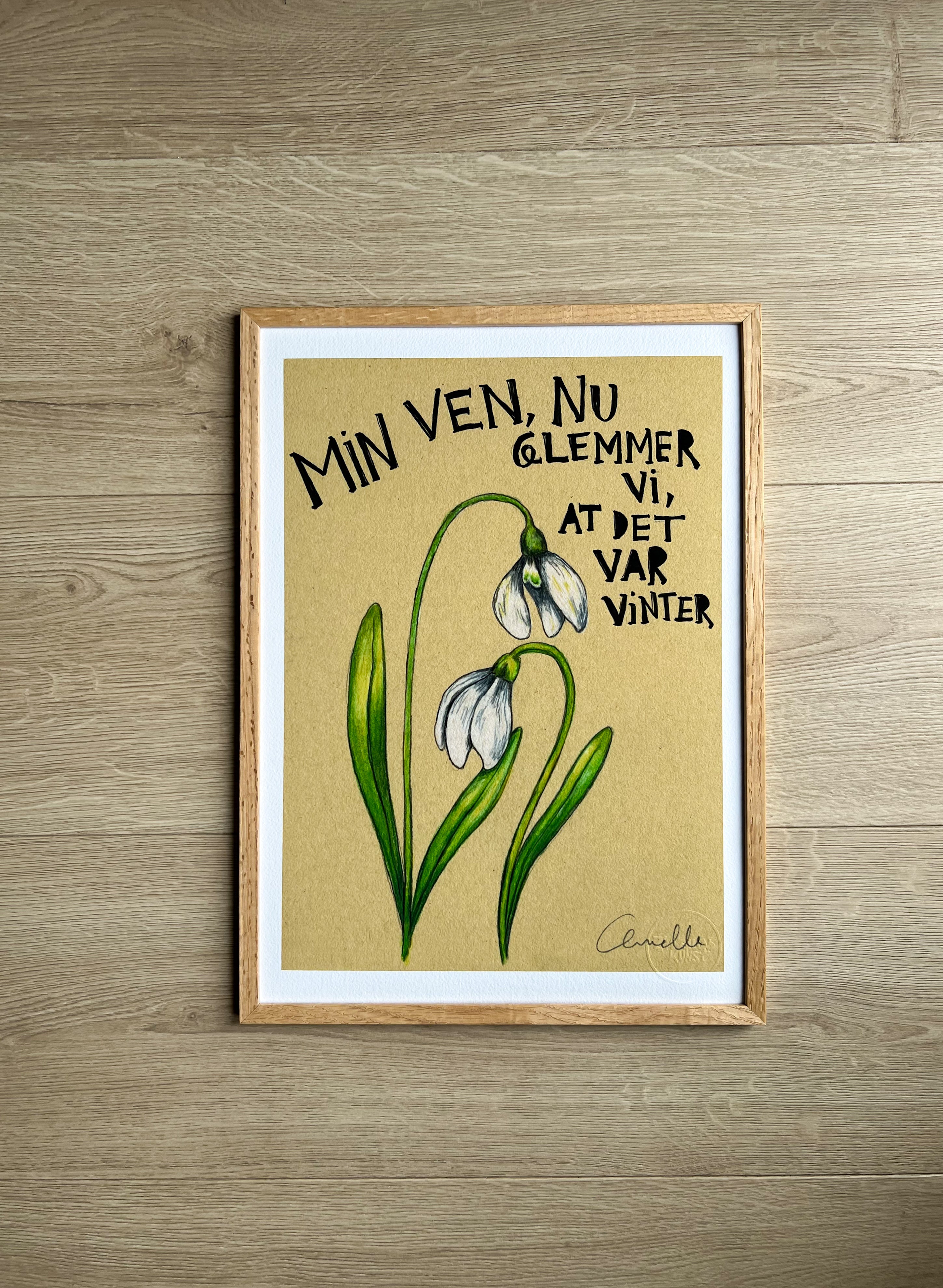 Min ven nu glemmer vi - Kunstplakat