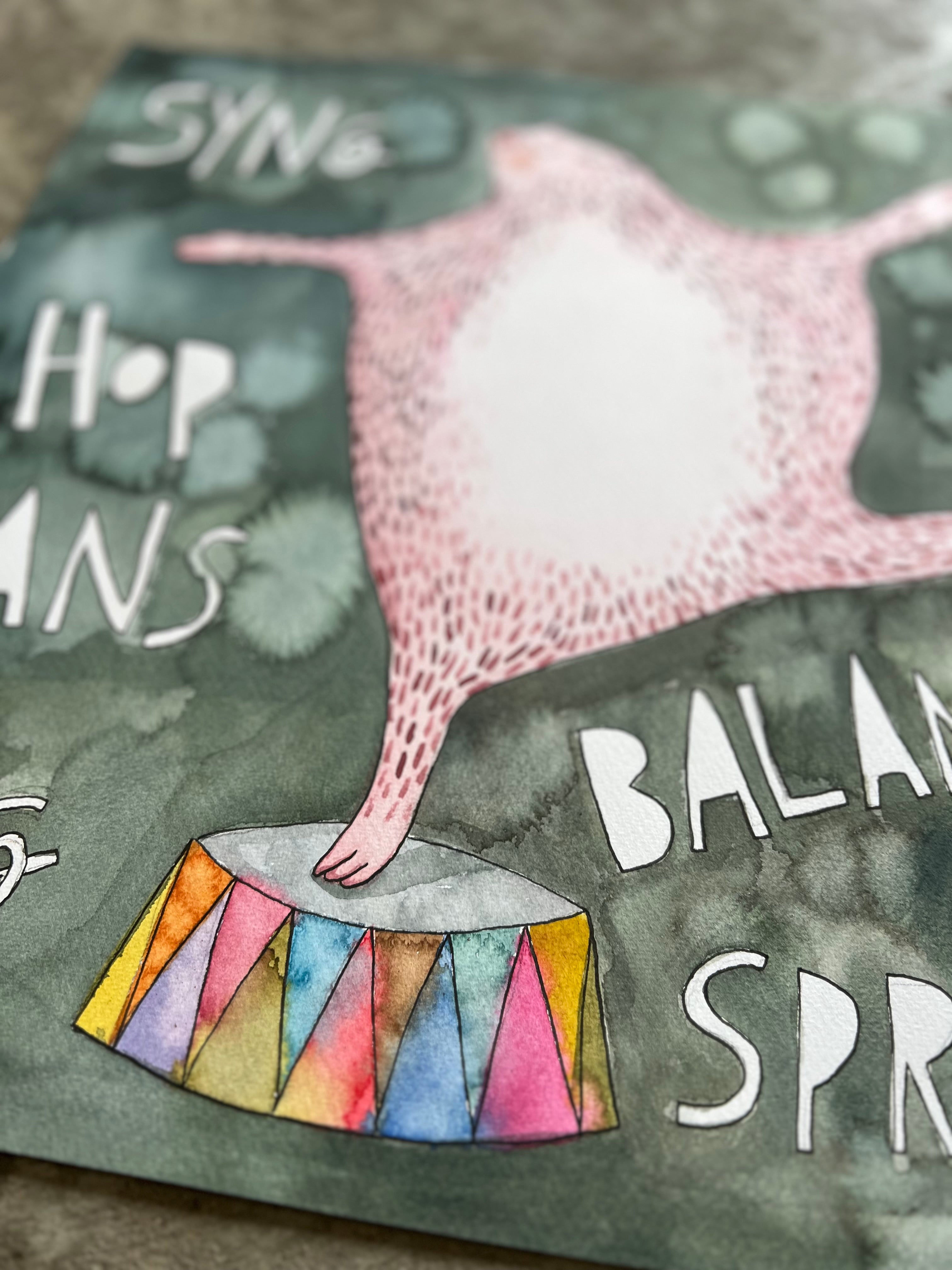 Originalt maleri | Syng, hop, dans | Anette Zimmerlund