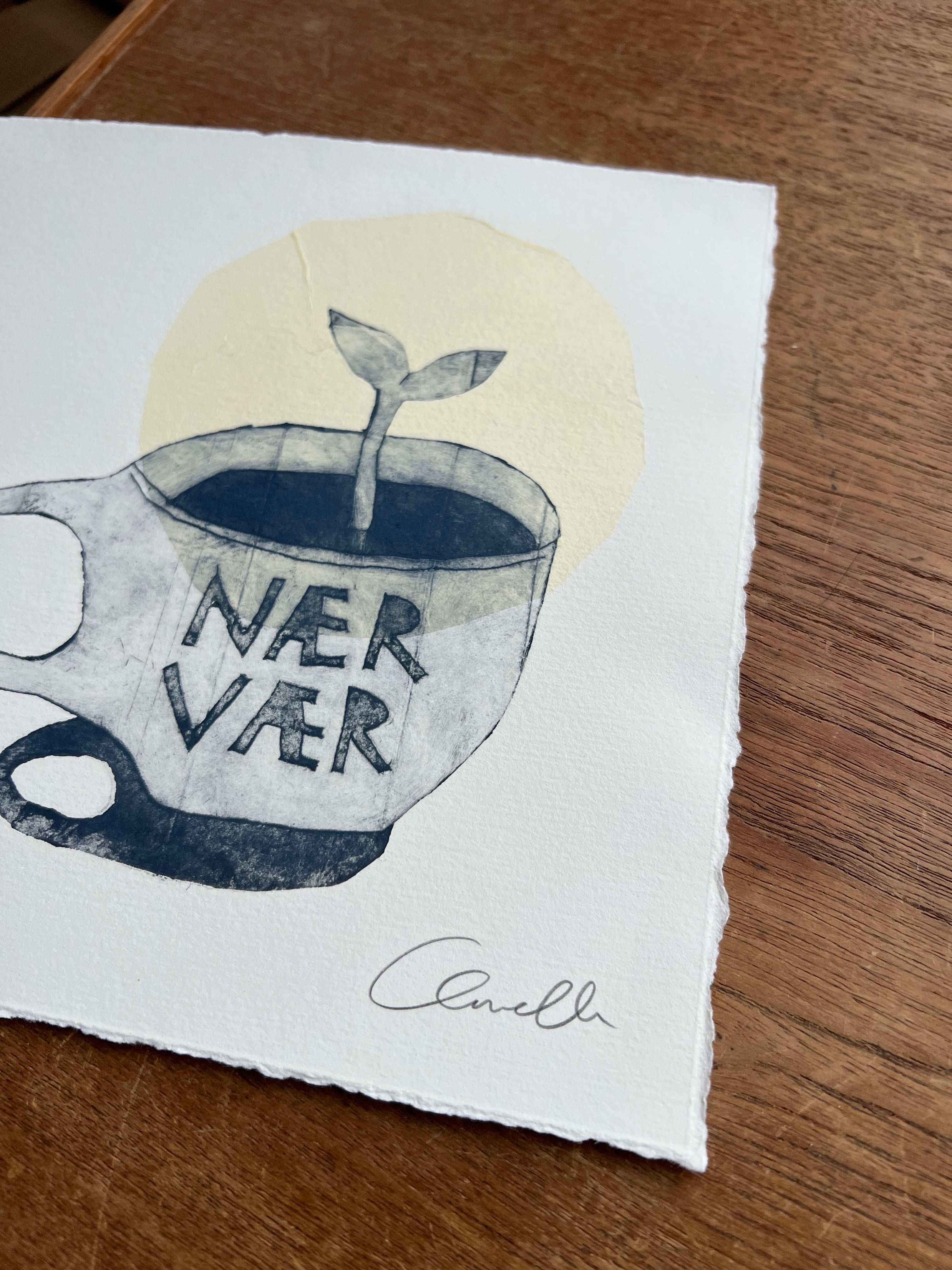 Håndlavet collografi | Nærvær no. 1 | Anette Zimmerlund