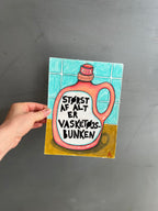 Originalt maleri | Størst af alt er vasketøjsbunken | Anette Zimmerlund