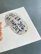 Håndlavet collografi | Gu' er jeg da mopset no. 4 | Anette Zimmerlund