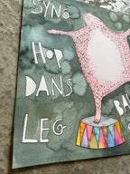 Originalt maleri | Syng, hop, dans | Anette Zimmerlund