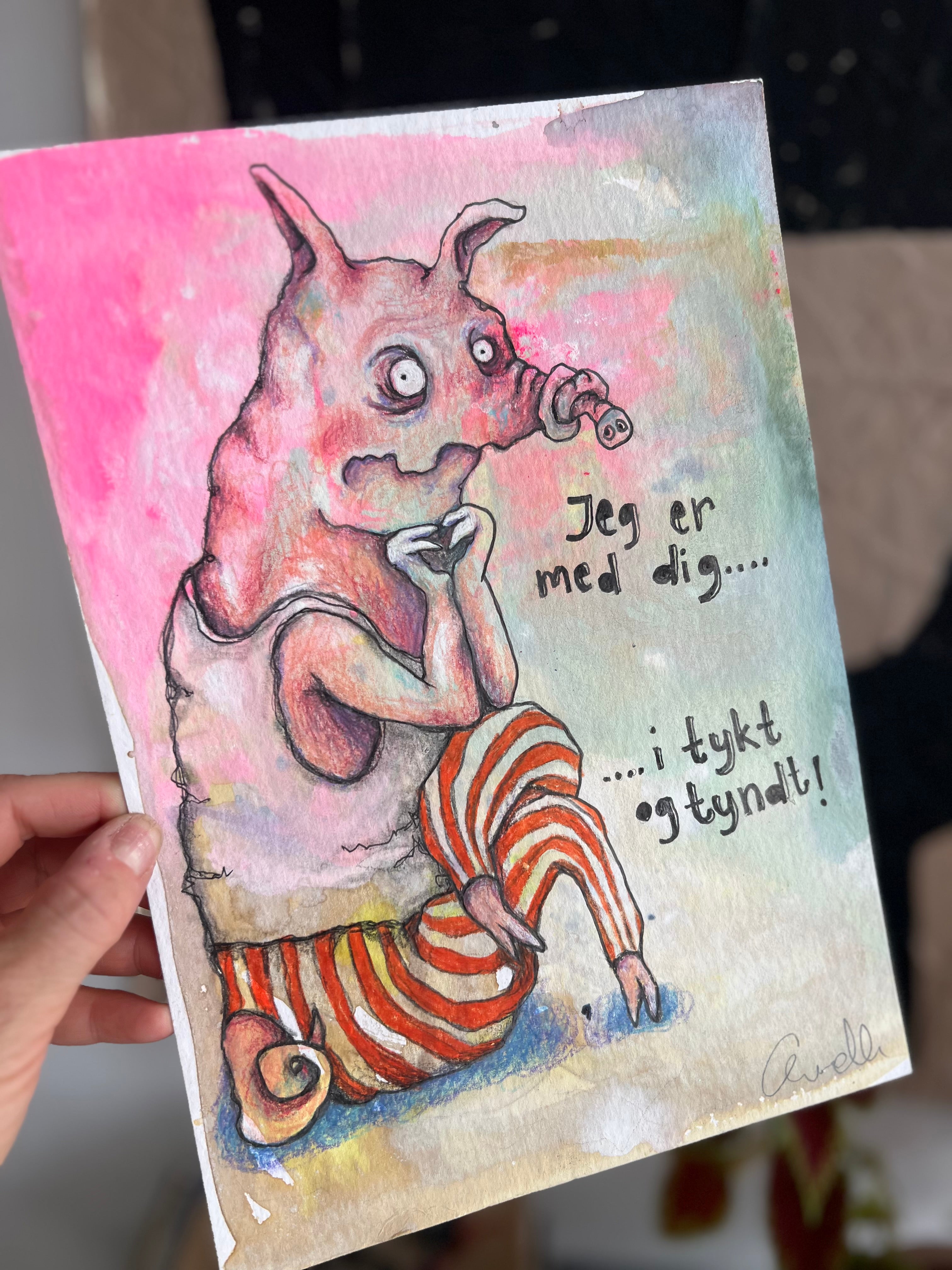 Originalt maleri | I tykt og tyndt | Anette Zimmerlund