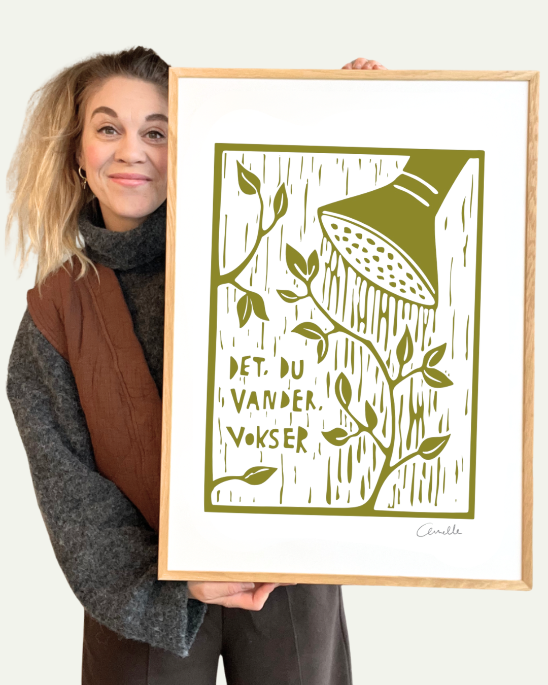 Det du vander vokser - Kunstplakat
