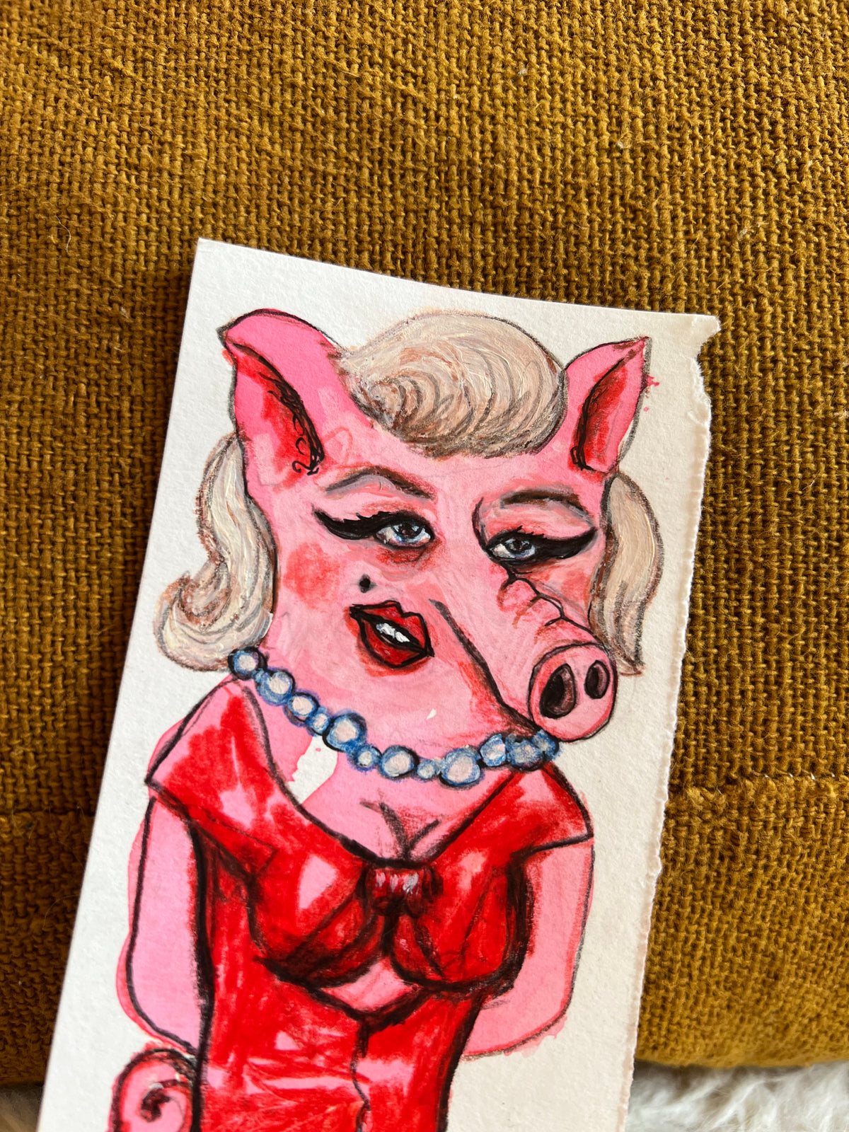 Originalt maleri | Pig-i-lyn Monroe | Anette Zimmerlund