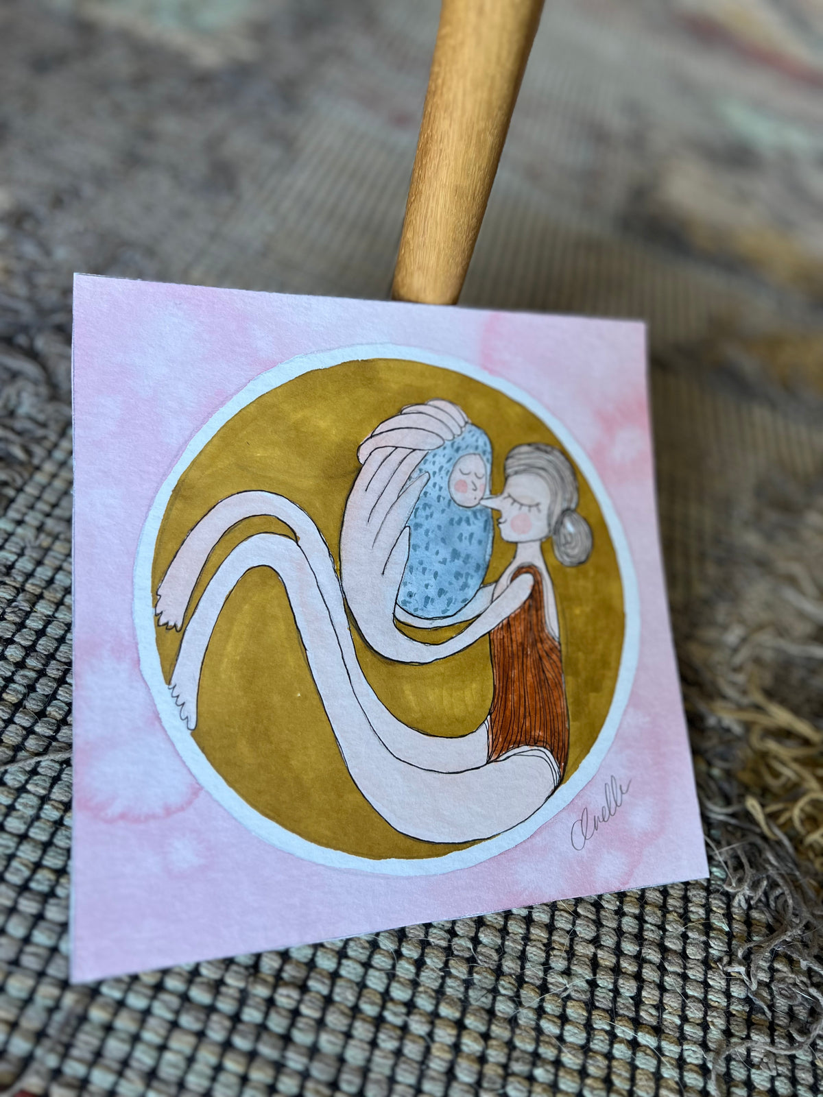 Lille Skat | Originalt papirværk | 21x21 cm