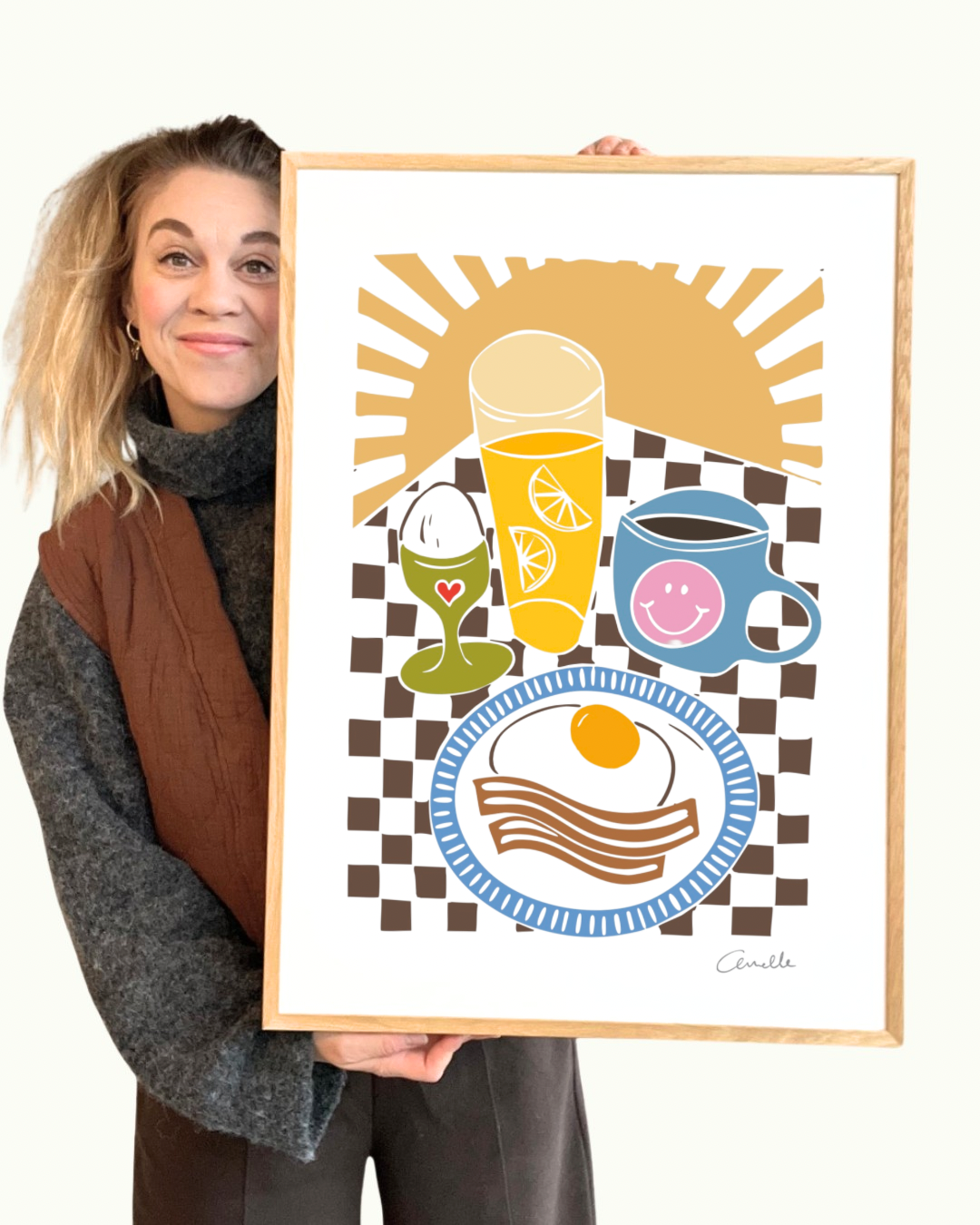 Æg på to måder - Kunstplakat