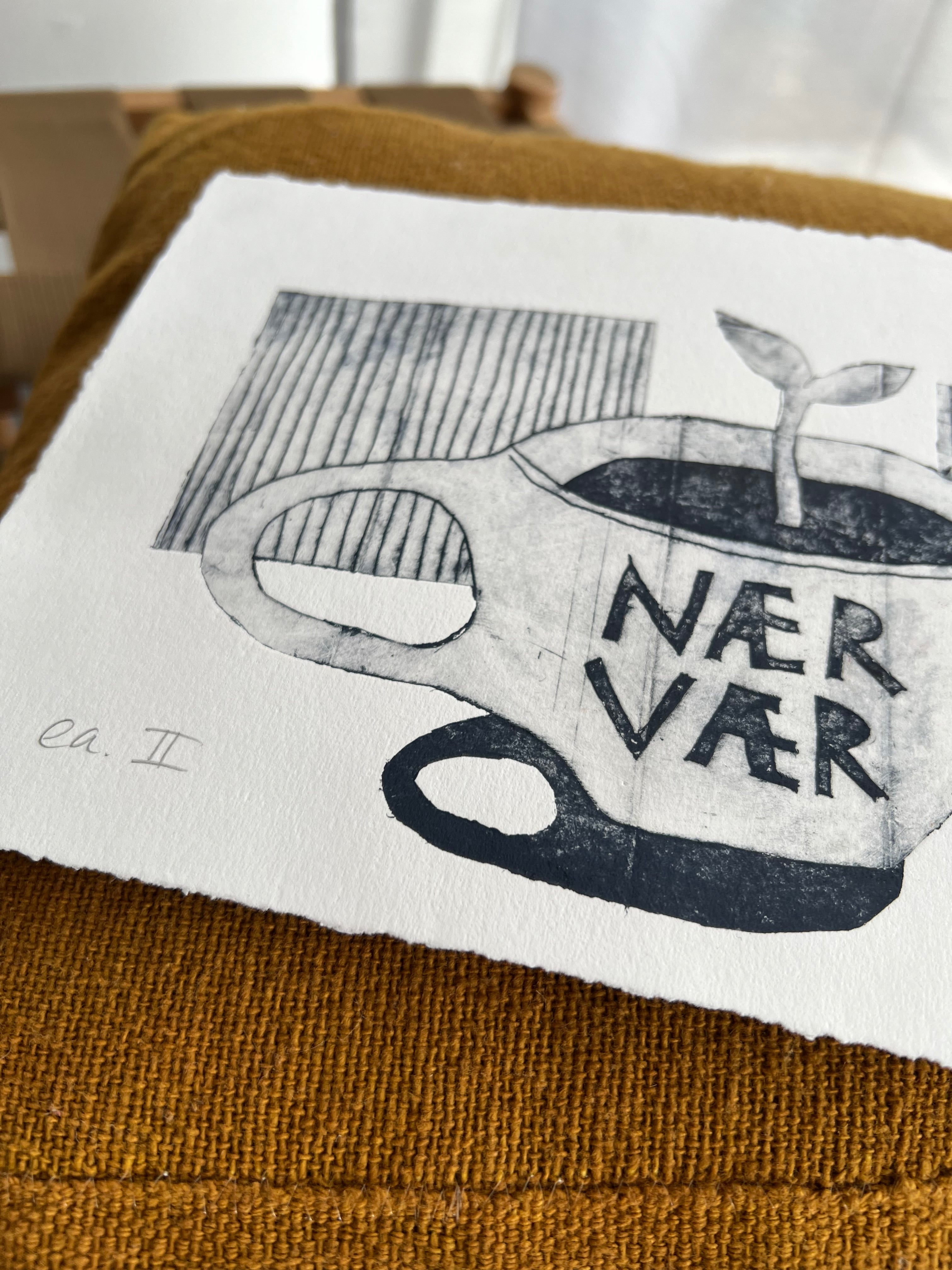 Håndlavet collografi | Nærværskop no. 2 | Anette Zimmerlund