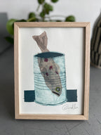 Indrammet collografi | Dåsefisk | Anette Zimmerlund