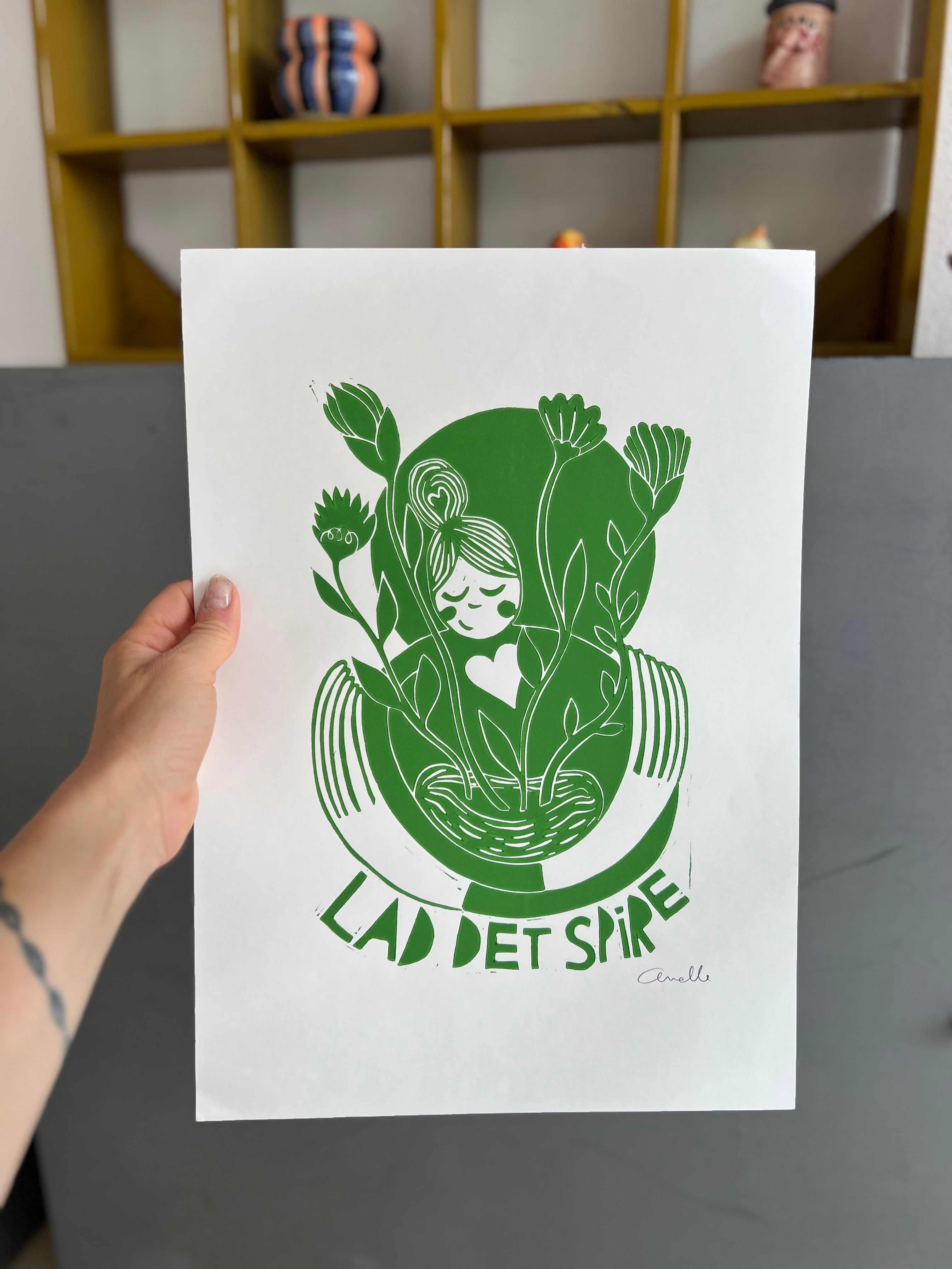 Pakke med 2 originale linoleumstryk i A3 | Anette Zimmerlund