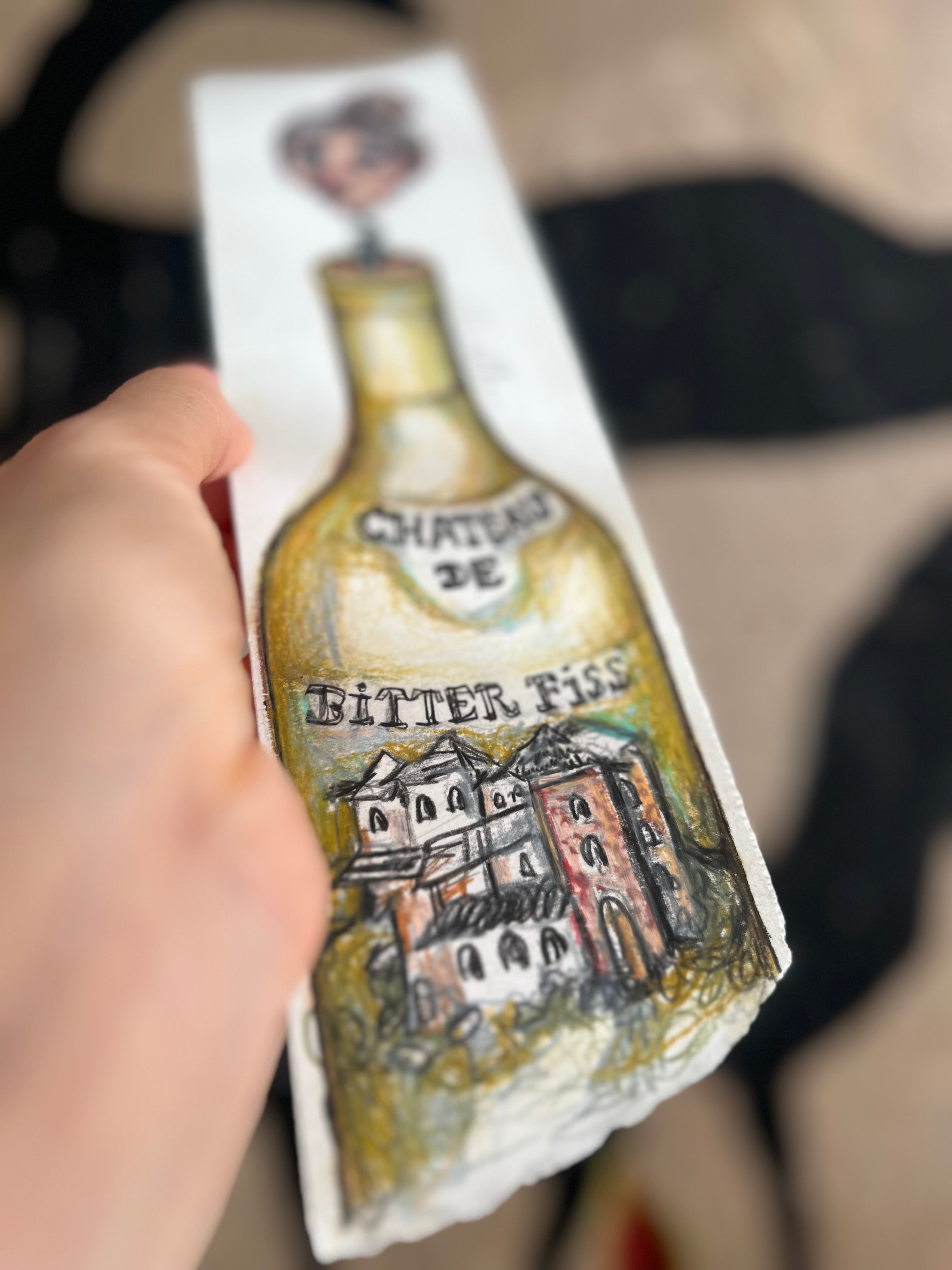 Originalt maleri | CHATEAU de Bitter Fiss | Anette Zimmerlund