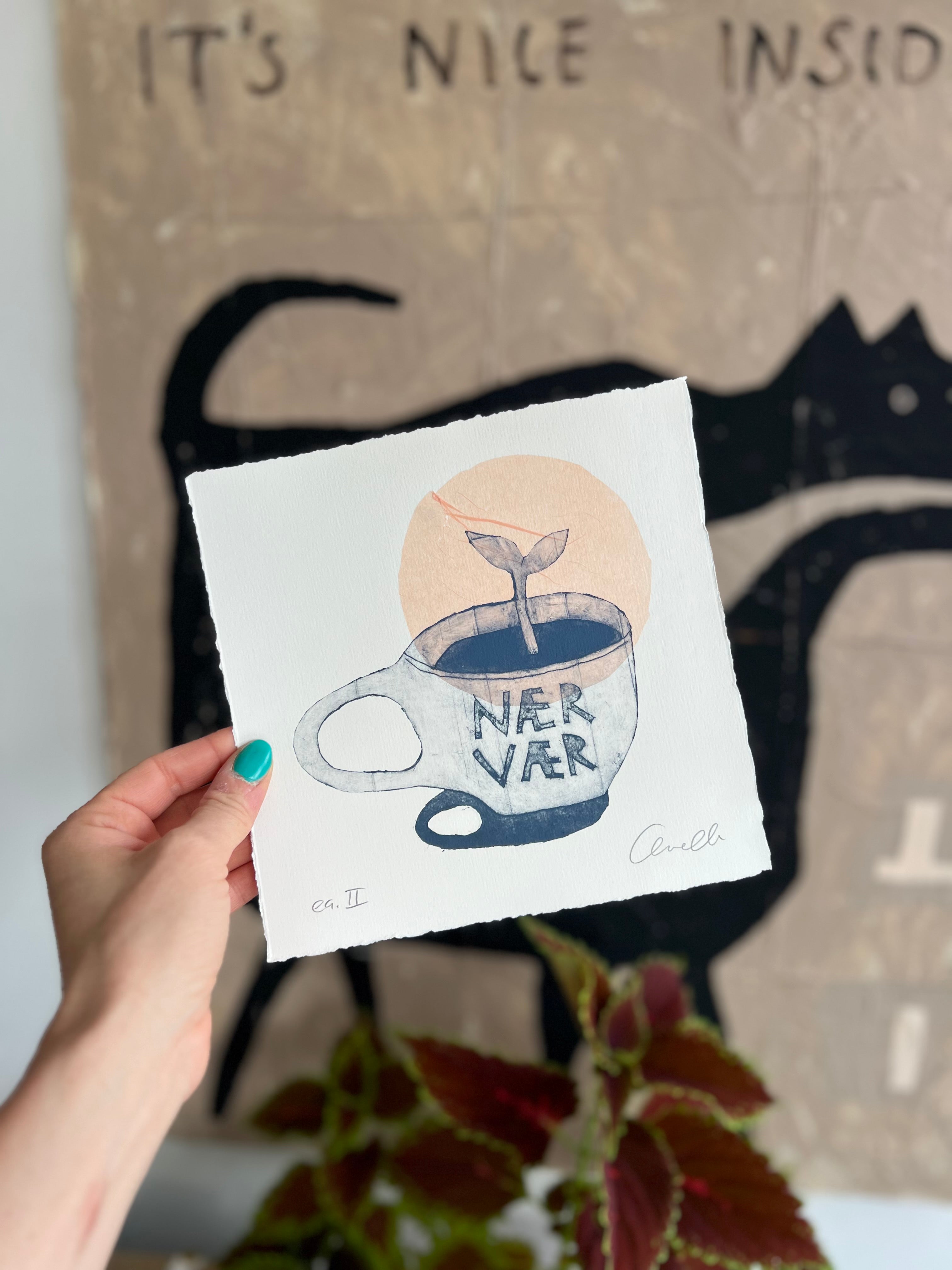 Håndlavet collografi | Nærvær no. 2 | Anette Zimmerlund