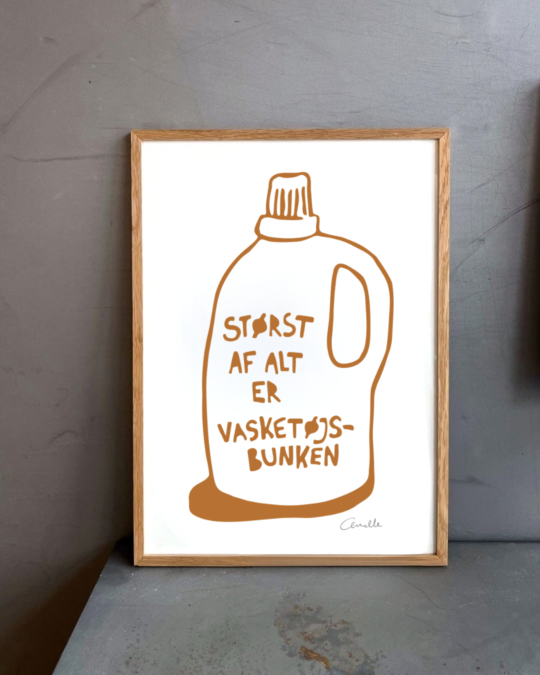 Vasketøjsbunken - Kunstplakat