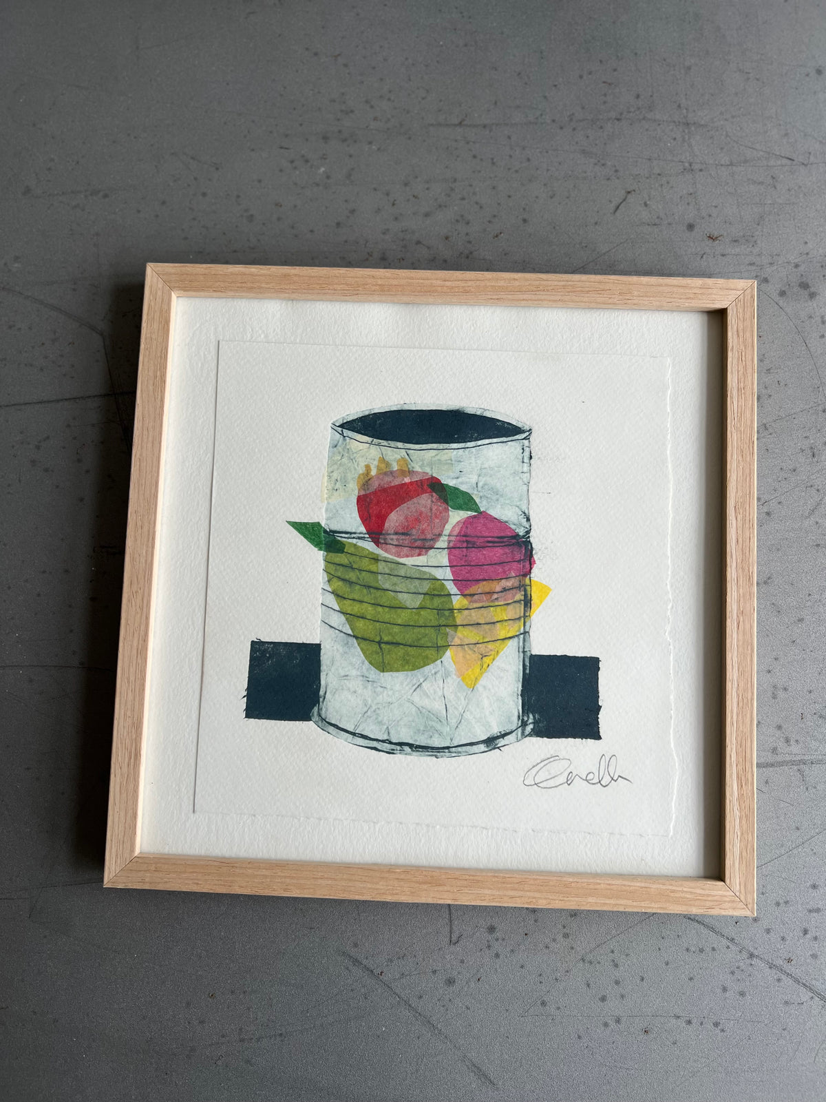 Indrammet collografi | Dåsefrugter | Anette Zimmerlund