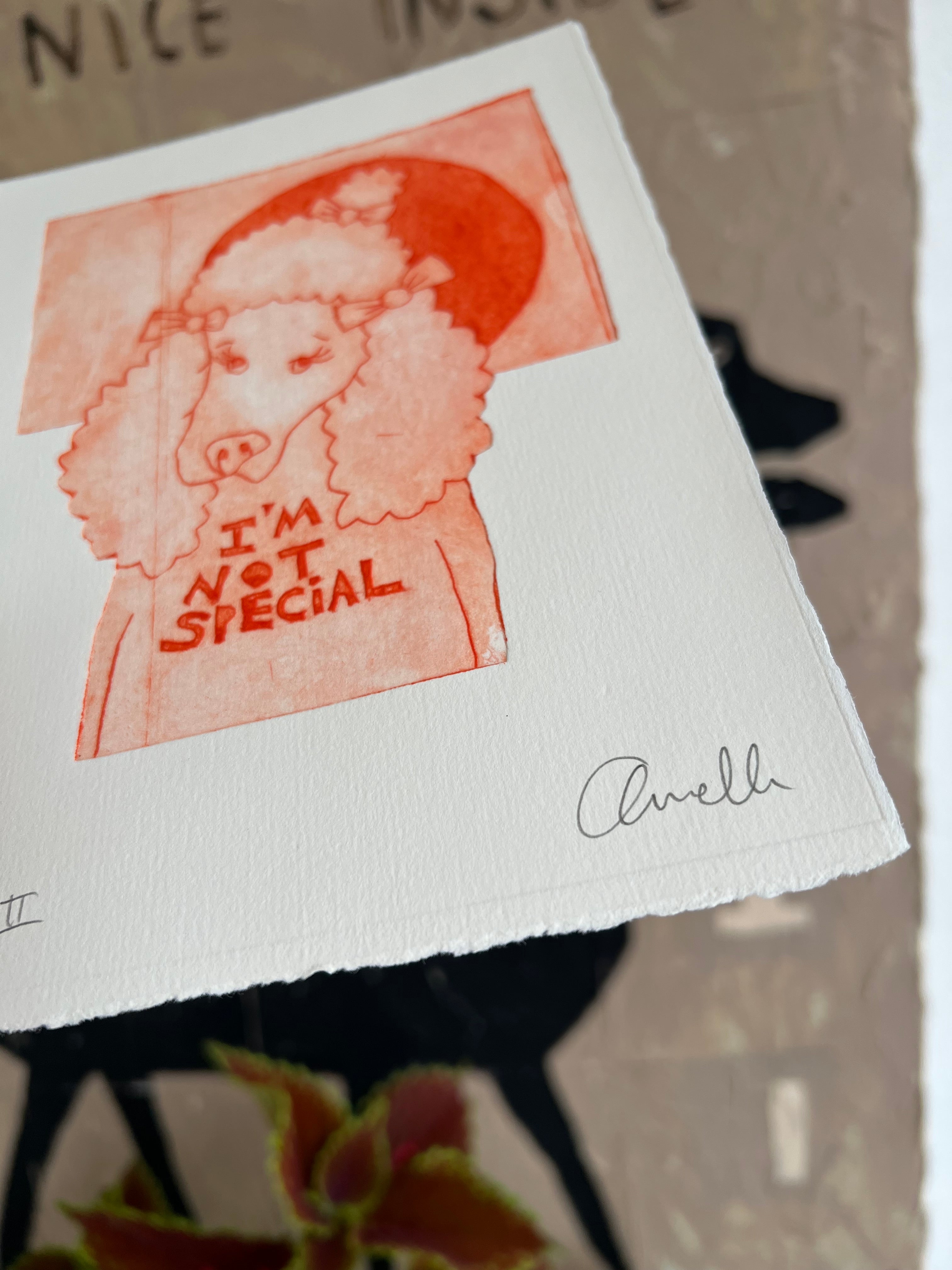 Håndlavet collografi | I'm not special no. 2 | Anette Zimmerlund