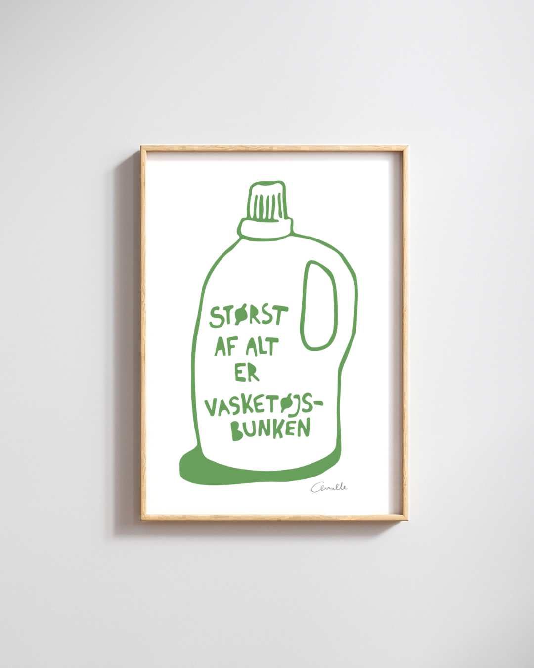 Vasketøjsbunken - Kunstplakat
