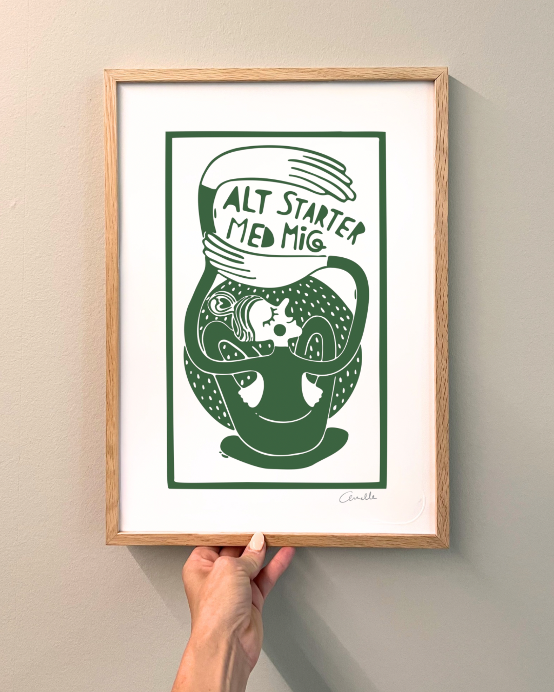 Alt starter med mig - Kunstplakat