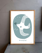 Omsorgsfugl - Kunstplakat
