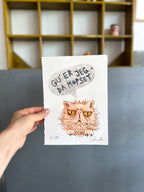 Håndlavet collografi | Gu' er jeg da mopset no. 4 | Anette Zimmerlund