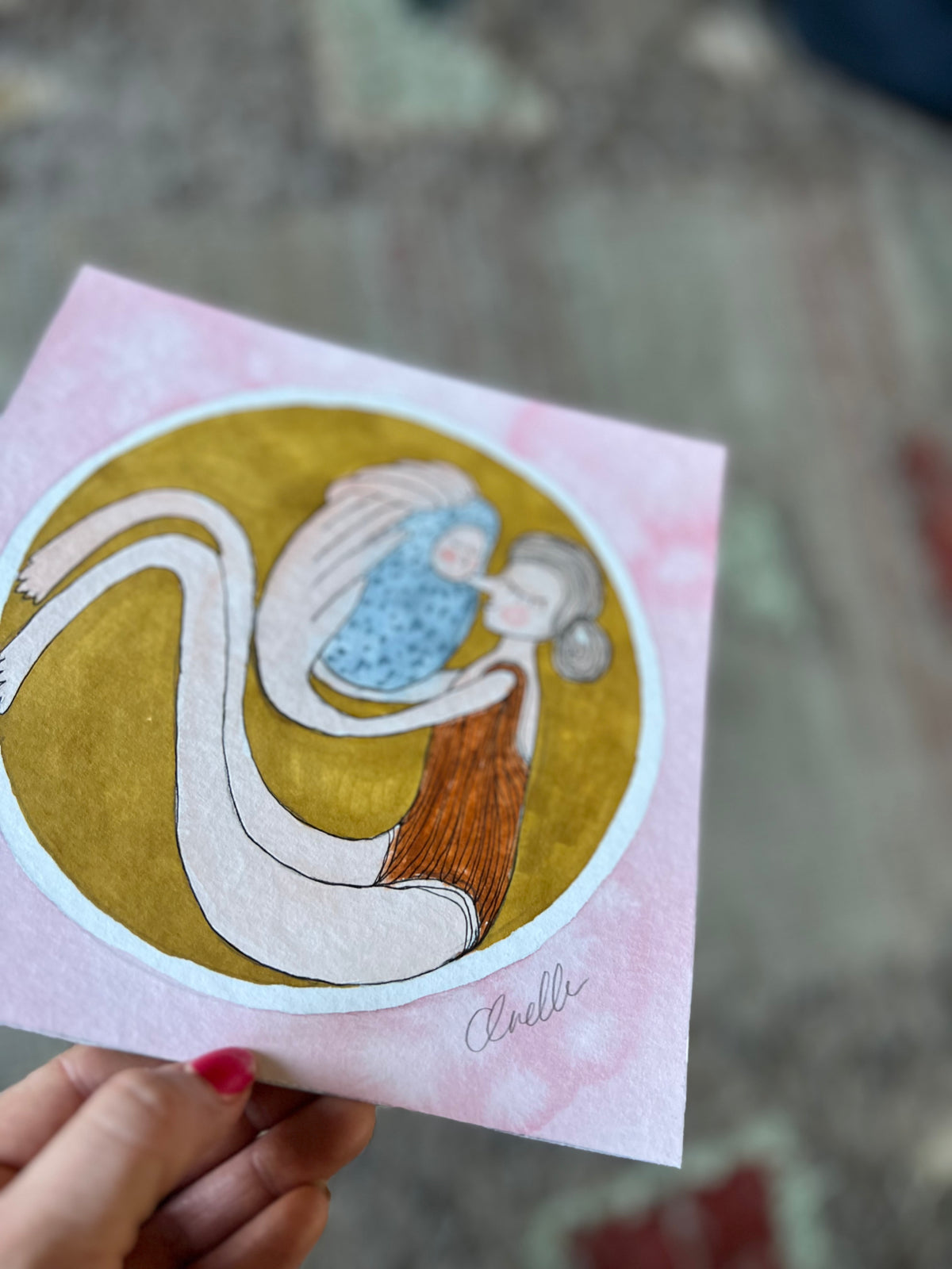 Lille Skat | Originalt papirværk | 21x21 cm