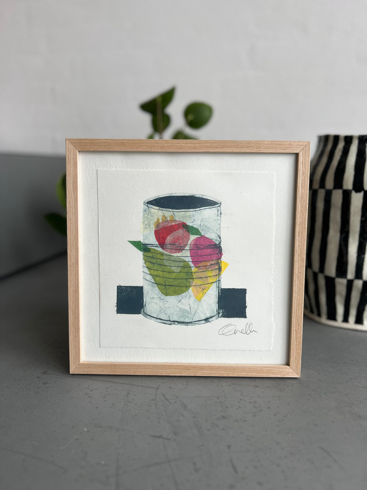 Indrammet collografi | Dåsefrugter | Anette Zimmerlund