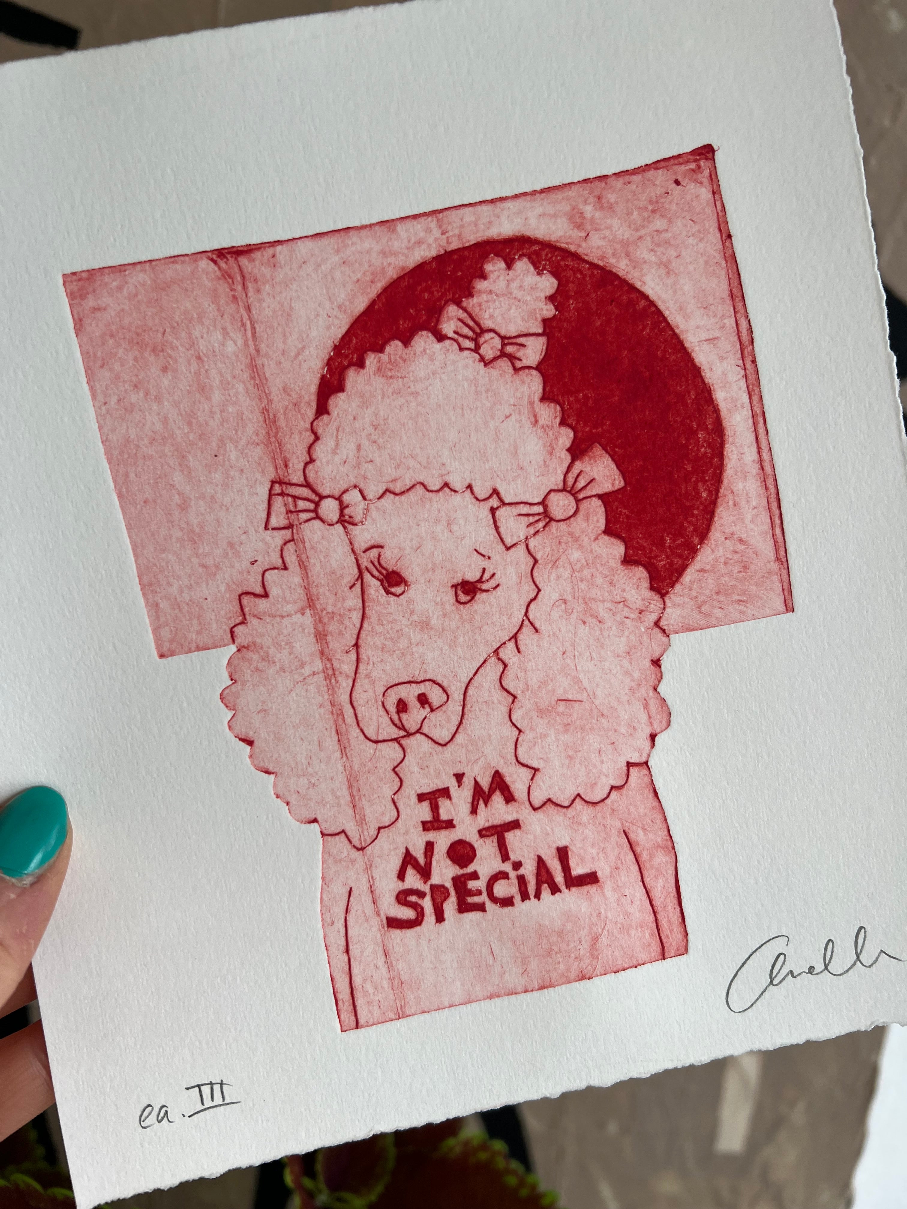 Håndlavet collografi | I'm not special no. 3 | Anette Zimmerlund
