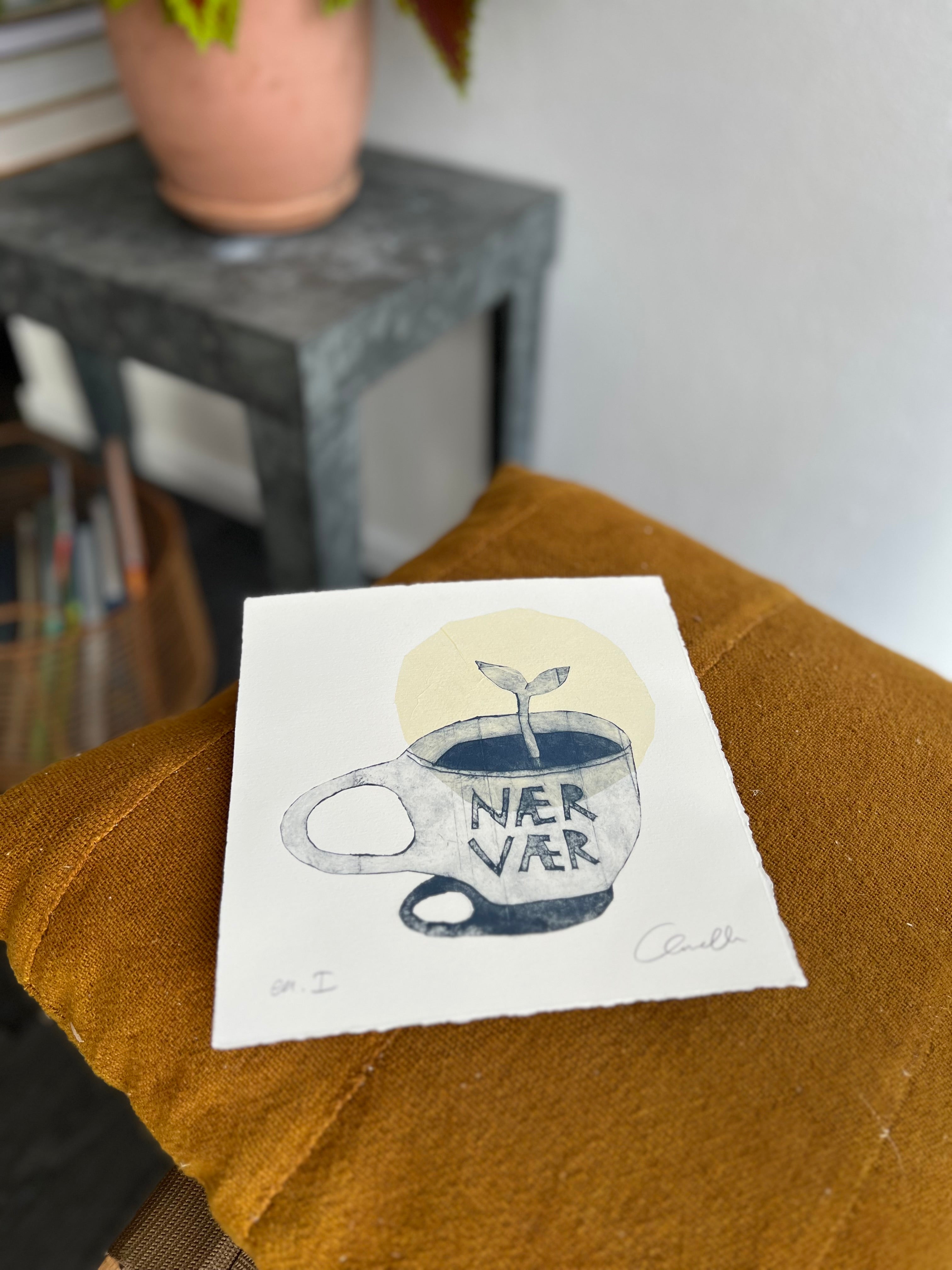 Håndlavet collografi | Nærvær no. 1 | Anette Zimmerlund