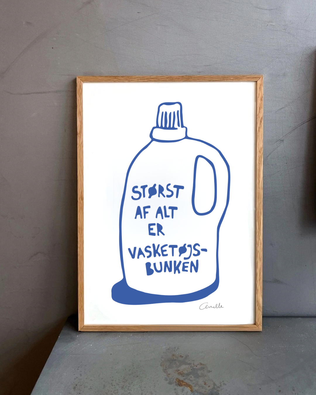 Vasketøjsbunken - Kunstplakat