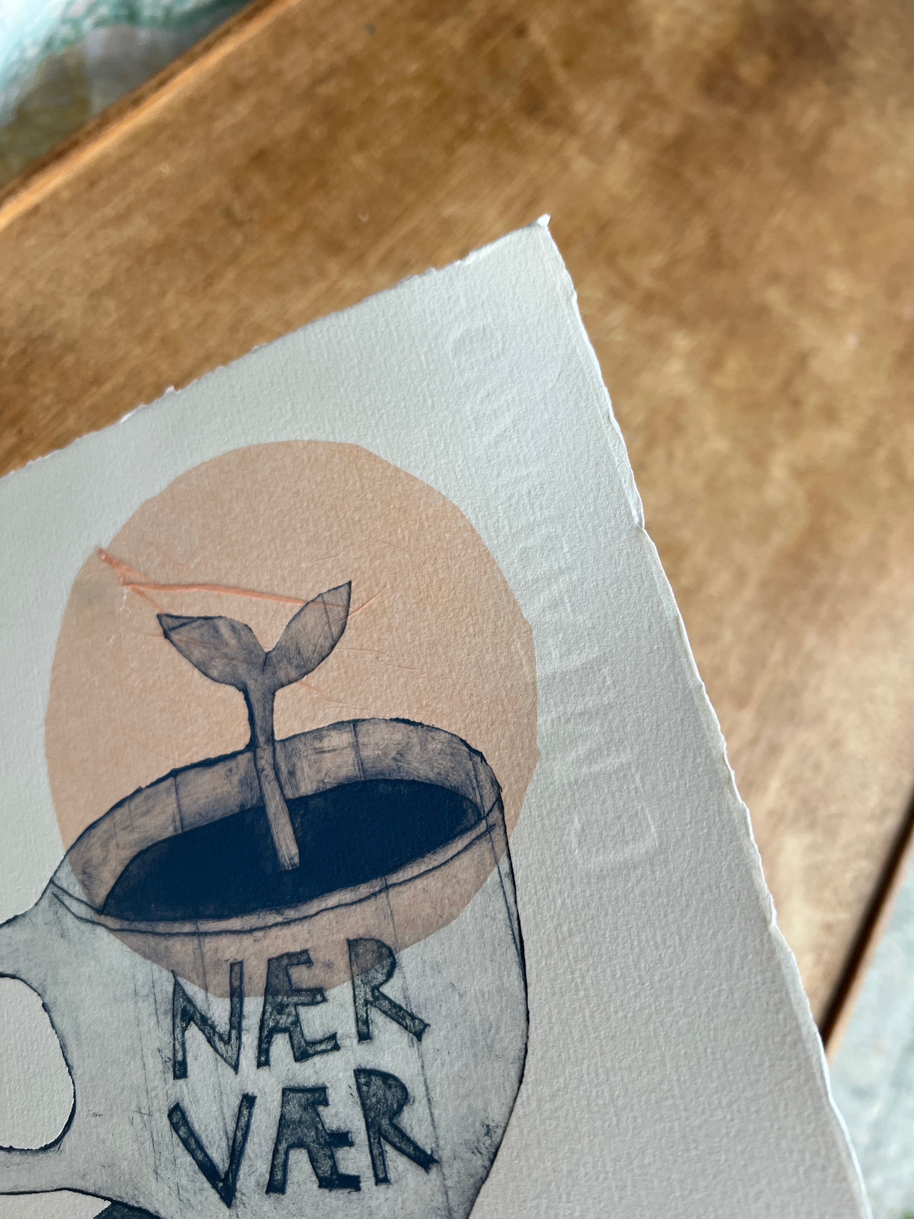 Håndlavet collografi | Nærvær no. 2 | Anette Zimmerlund