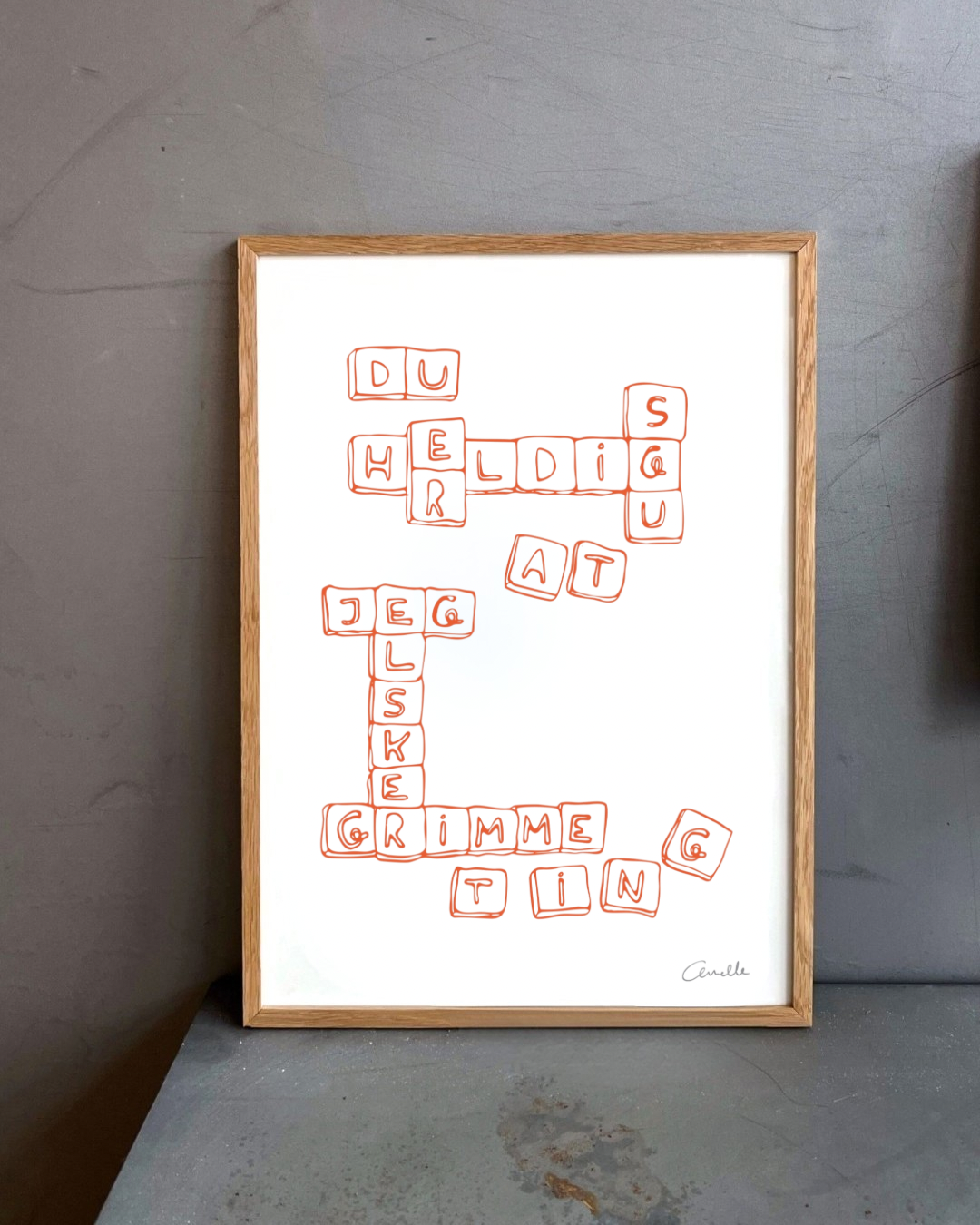 Du er sgu heldig - Kunstplakat
