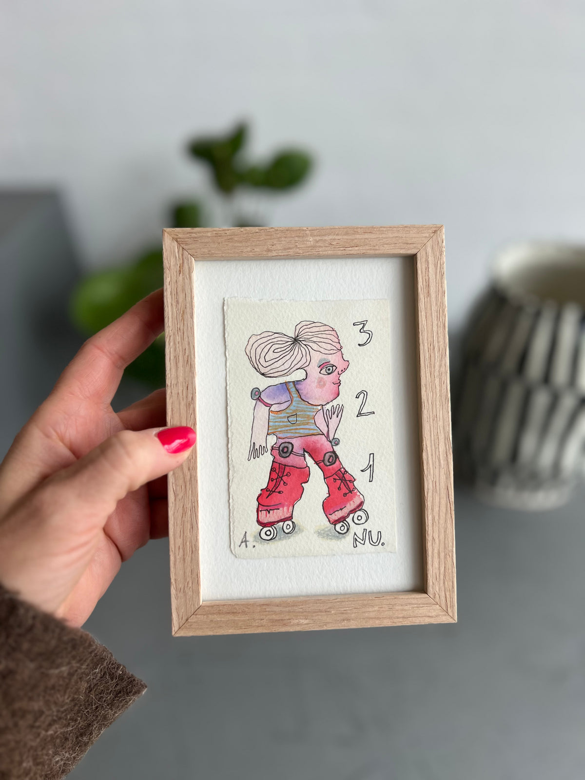 3, 2, 1.... NU | Originalt maleri | Anette Zimmerlund