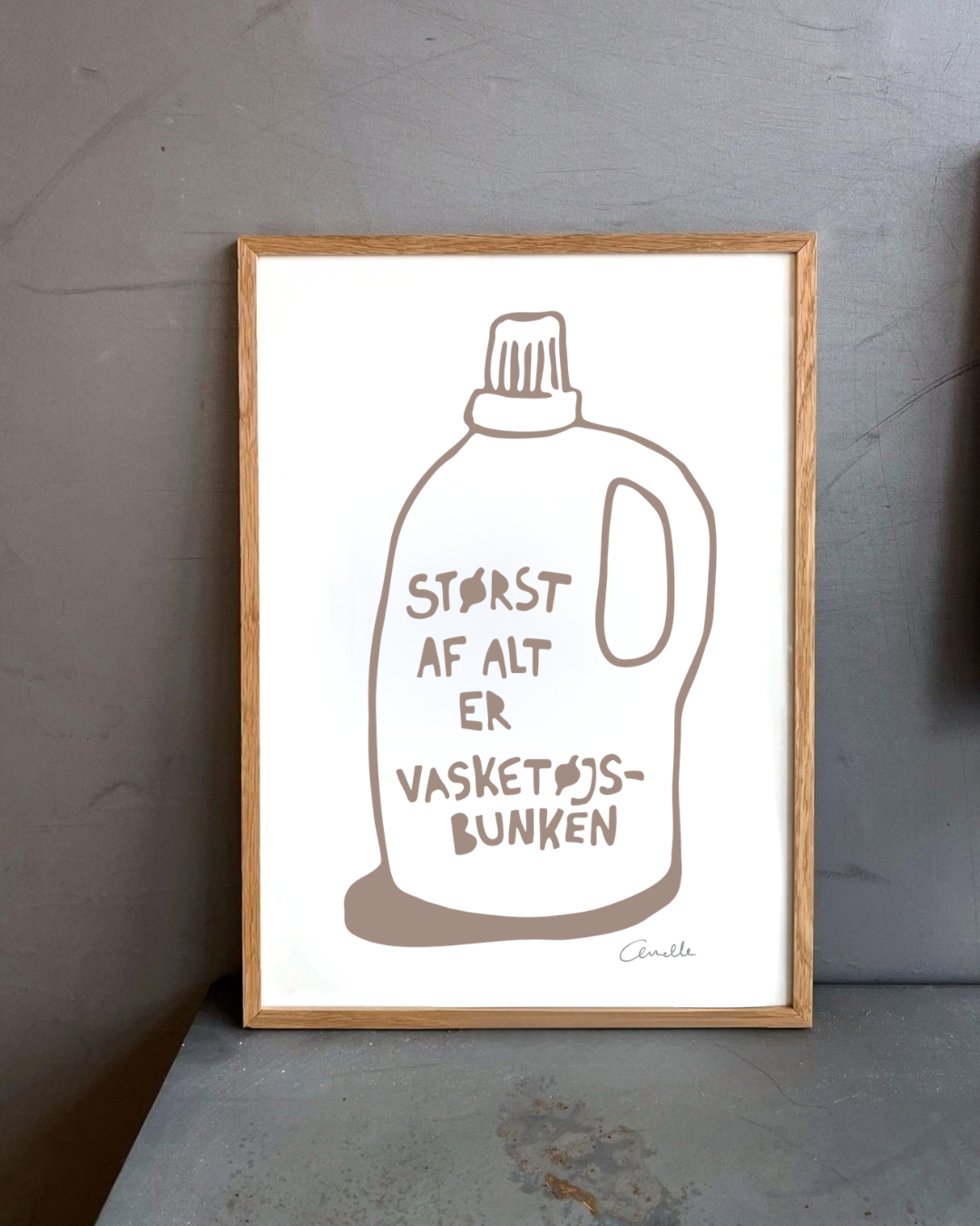 Vasketøjsbunken - Kunstplakat