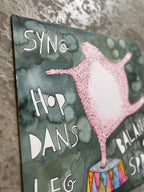 Originalt maleri | Syng, hop, dans | Anette Zimmerlund