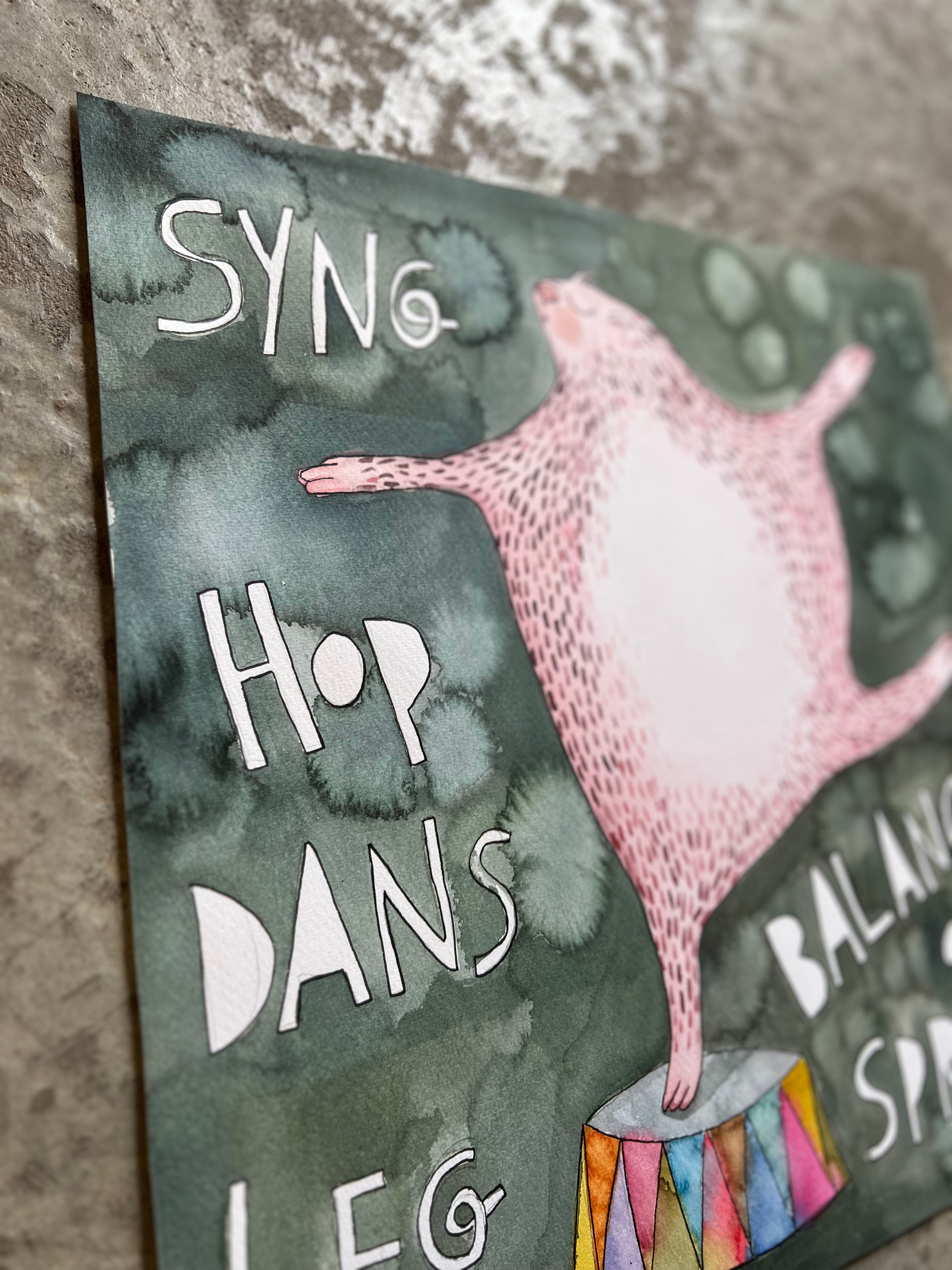 Originalt maleri | Syng, hop, dans | Anette Zimmerlund