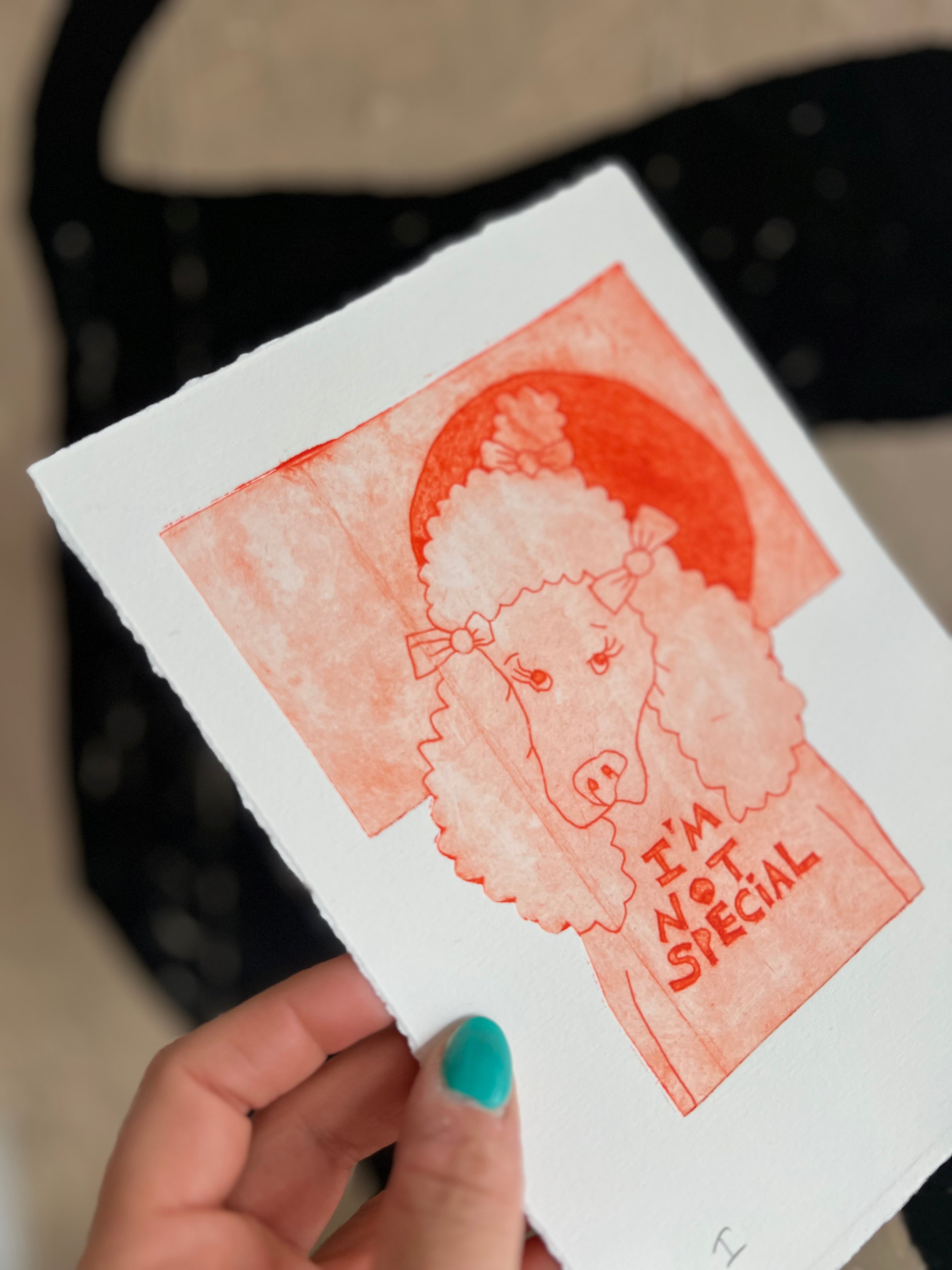 Håndlavet collografi | I'm not special no. 1 | Anette Zimmerlund