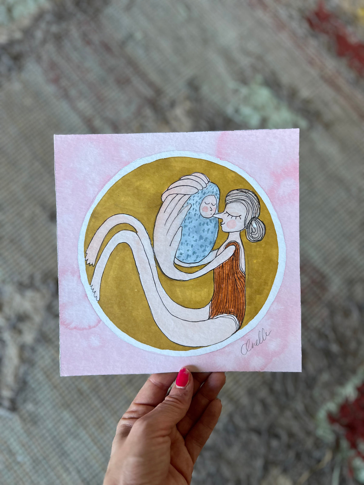 Lille Skat | Originalt papirværk | 21x21 cm